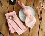 Joy Pink Muslin Cotton Table Napkin Set of 4-0