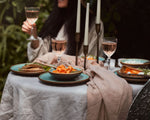 Brooklyn Washed Linen Salmon Tablecloth-1