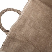 Wheeled Hessian Lined Rattan Log Basket-4
