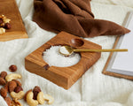 Bea Acacia Seasoning Pot with Brass Spoon-1