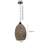 Rattan Wicker Ceiling Pendant Light Shade Hanging Light Antique décor Lampshade~1334-4