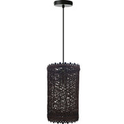 Modern Pendant Light Rattan Wicker Basket Ceiling Pendant Light Kit~1332-5