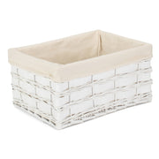 Whitewash Scandi Storage Basket With White Lining-3