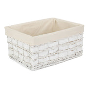 Whitewash Scandi Storage Basket With White Lining-4
