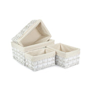 Whitewash Scandi Storage Basket With White Lining-0