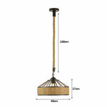 Industrial 2-Core Hemp Rope Pendant Light~1132-4