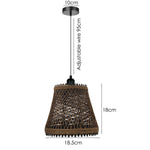 Rattan Wicker Ceiling Pendant Light Shade Hanging Light Antique décor Lampshade~1334-2