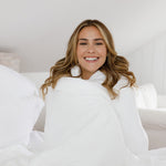 Duvet Cover in White (Eucalyptus Silk)-2