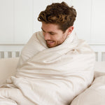 Duvet Cover in Grey (Eucalyptus Silk)-2