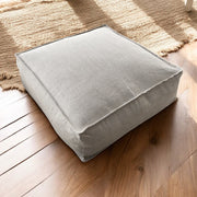 Linen cru poufs-0
