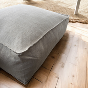 Linen cru poufs-2