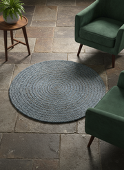 Braided Overdyed Round Jute Rug - 64 x 64 cm-1