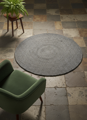 Braided Overdyed Jute Rug - 104 x 104 cm-1