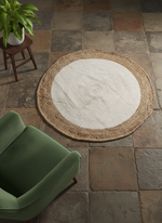 Braided Natural Round Jute Rug  - 91 x 91 cm-1