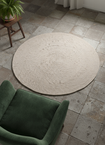 Braided Overdyed Jute Rug - 122 x 122 cm-1