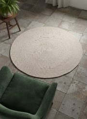 Braided Overdyed Jute Rug - 122 x 122 cm-1