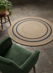 Braided Natural Jute Rug - 152 x 152 cm-1