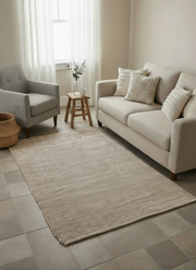 Braided Natural Jute Rug - 201 x 146 cm-1