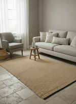 Braided Natural Jute Rug - 186 x 146 cm-1