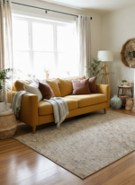 Flatweave Natural Jute Rug - 198 × 134 cm-1