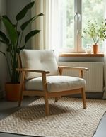 Braided Natural Jute Rug - 95 x 64 cm-1