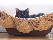 hamac a chat taupe support en bois 7