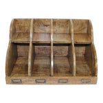 Mango Wood 8 Section Desktop Organiser-1