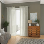 Ivory Linen Sheer Curtains - Triple Pinch Pleat - Standard Sizes & Made to Measure-1