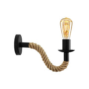 Bedside Wall Lights Vintage Hemp Rope Wall Lamp ~4550-3