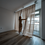 Light Filtering Natural Linen Curtains |  Semi Sheer Privacy | Single Panel or Pair |  Undyed Organic Linen | GOTS Certified Flax Linen | Rustic Home-4