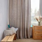 Natural Organic Linen Privacy Curtains - Semi-Sheer Undyed | Standard & Made to Measure Sizing-3