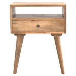 Modern Solid Wood Nightstand with Open Slot for resale