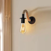 Bedside Wall Lights Vintage Hemp Rope Wall Lamp ~4550-4