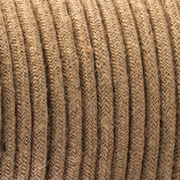Vintage Hemp 2 Core Round Braided Fabric Cable –0.75mm~3024-0