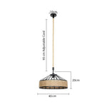 Large 1M Hemp Rope Pendant Light for Café & Bars ~5070-1