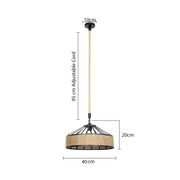 Large 1M Hemp Rope Pendant Light for Café & Bars ~5070-1