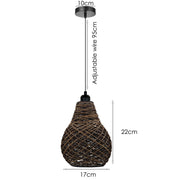 Rattan Ceiling Pendant Lighting ~1964-1