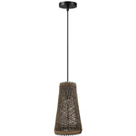 Modern Wicker Rattan Basket Style Ceiling Pendant Light Shade~1961-1