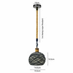 Rattan Ceiling Light lamp Hanging Hemp Rope Pendant Lamp Shade~1333-2
