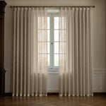 Sand Beige Linen Sheer Curtains - Triple Pinch Pleat - Made to Measure-1