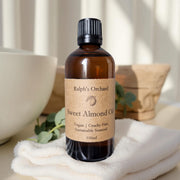 Sweet Almond Carrier Oil | Cold-Pressed Vegan 100 ml Amber Bottle-1
